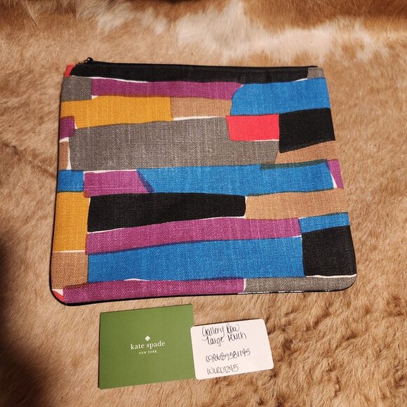 Kate Spade New York Multicolor Gallery Row Large Pouch Clutch Bag - Picture 2 of 3